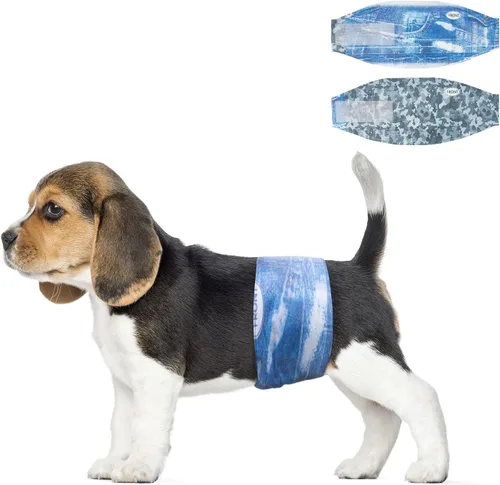 Dono Pañales para Perros Machos Desechables Envolturas para Perros Machos, Pañales más Anchos para Perritos Cachorros Bandas para el Vientre