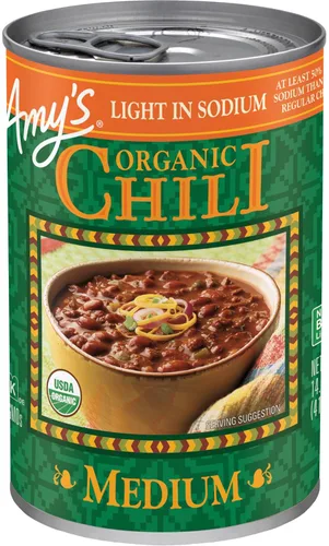 Miniatura 22 de Amy's, Chili, Sin gluten, Vegetariano, Orgánico, Picante Medio, Pimiento jalapeño, 14.7 oz, Paquete de 6