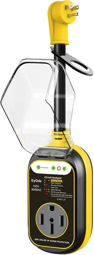 Miniatura 10 de EyGde Adaptador de 15 amperios a 30 Amp 110 RV con protector de sobretensión, adaptador patentado 4500J 5-15P macho a TT-30R RV enchufe RV
