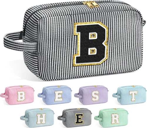 Miniatura 15 de Bolsa de Maquillaje con Inicial YOOLIFE - Regalos de Cumpleaños para Mujeres, Niñas, Mamá, Hija, Amigas, Hermana, Maestra, Regalos de Propuesta
