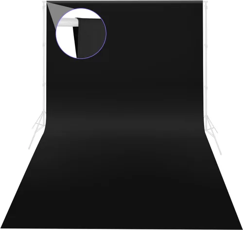 Miniatura 13 de Telón de fondo negro de 10 x 10 pies, cortina de fondo para sesión de fotos, fondos de estudio fotográfico puro, tela de poliéster gruesa, pantalla