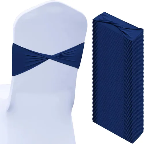 Miniatura 22 de Kinlop 50 Piezas Bandas de Spandex para Sillas Lazos Bandas para Sillas Bandas Deslizantes para Fundas Bandas Elásticas Lazos Sin Hebilla
