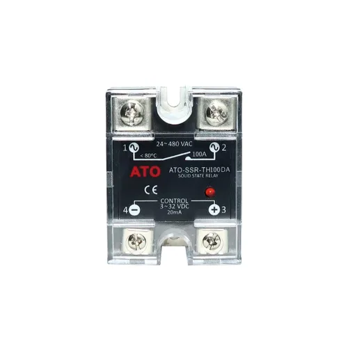 Miniatura 2 de Relé de estado sólido ATO SSR-100DA Relé semiconductor monofásico de CC a CA, entrada 3-32V CC, salida 24-480V CA (100A)