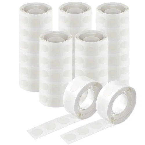 Miniatura 7 de UPINS 300 unidades de pegamento de puntos para globos, cinta adhesiva extraíble, 3 rollos de calcomanías de puntos de doble cara para decoración