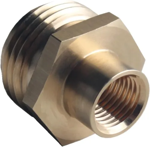 Miniatura 5 de DEWHEL Adaptador hexagonal reductor sin plomo de latón rosca de manguera de jardín 3/4 "GHT x 1/4 "hembra NPT acoplador recto