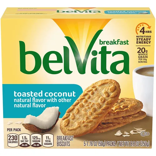 Miniatura 36 de belVita Galletas de desayuno con canela y azúcar morena, 12 paquetes (4 galletas por paquete)
