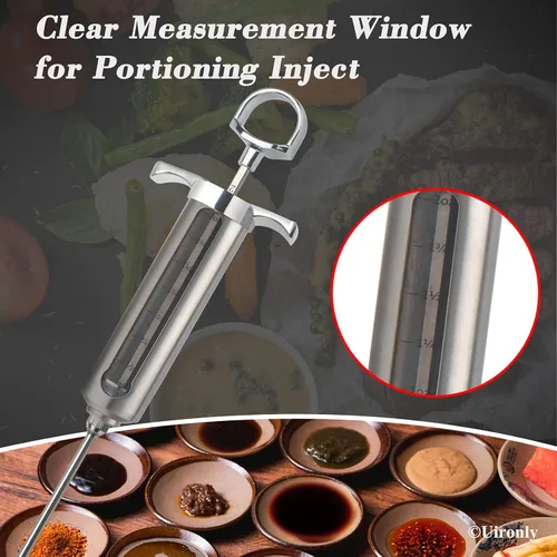 Miniatura 2 de Kit de inyección de carne para barbacoa, inyector de jeringa con sabor a condimento cajún para cocinar, parrilla, ahumador, barbacoa en pollo, pavo