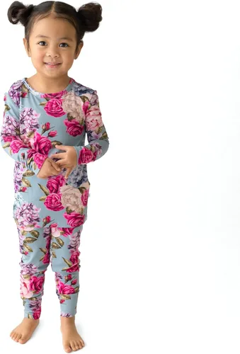 Posh Peanut Girls Pajamas Set - Soft Viscose from Bamboo Kids Two Piece PJ - Easy Care Toddler Sleepers Little Girl Clothes