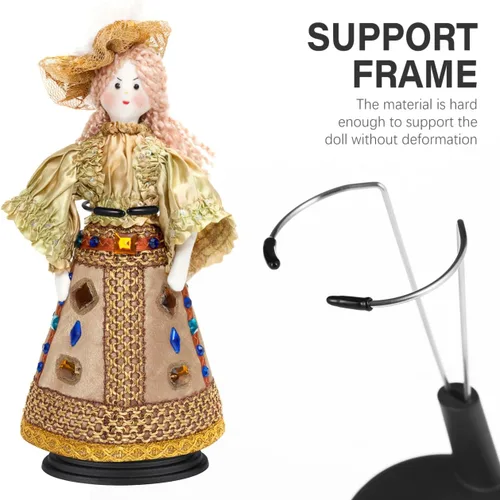 Miniatura 3 de TOYANDONA 4pcs Adjustable Doll Stands for 4 - 6.8 Inches: Black Plastic Doll Holders Action Figure Stands for Mini Bears Collectible Photography