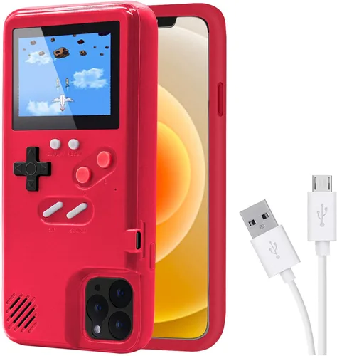 Miniatura 19 de Funda de consola de juegos para iPhone, funda protectora retro autoalimentada con 36 juegos pequeños, pantalla a todo color, funda de videojuegos