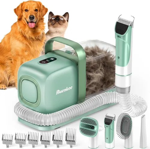 Miniatura 10 de Buenkee - Kit de aseo para perros con aspiradora para mascotas, cortadora para perros, cepillo de aseo de mascotas, herramienta de limpieza 3 en 1