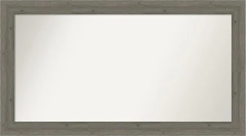 Miniatura 492 de Amanti Art Espejo de pared personalizado no biselado (24.5 x 24.5 pulgadas), marco gris marrón alta, varios tamaños personalizados, espejo de baño