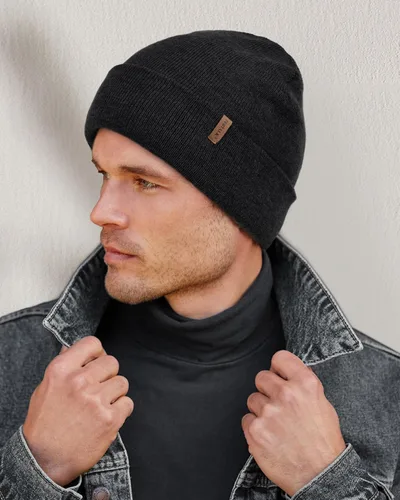 Miniatura 4 de FURTALK Gorro de invierno con forro polar para hombre, doble capa, elegante, tejido con puños, sombrero liso