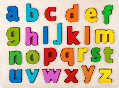 Miniatura 12 de Attmu Rompecabezas del alfabeto de madera para niños pequeños, rompecabezas de forma ABC, rompecabezas del alfabeto, juguetes educativos