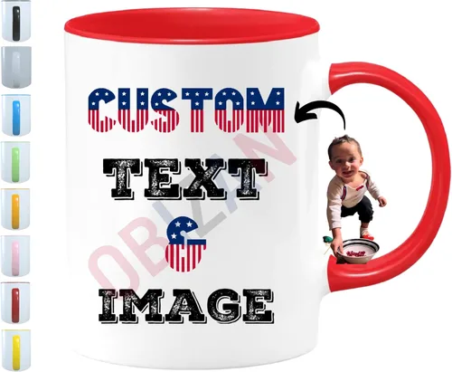 Miniatura 10 de Taza personalizada de café Obizan con foto, texto o logotipo Taza de cerámica personalizada 11oz Regalo personalizable para hombres, mujeres