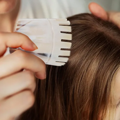 Miniatura 9 de Healifty Cepillo Gua Tool Peine Niñas Masajeador de cuero cabelludo Sha Guasha Cuerno portátil Cuerno de Cuerno de Cuerno de Mano Mujer Pulpo Como