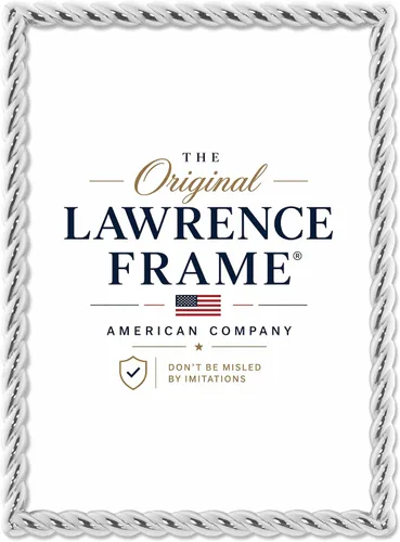 Miniatura 2 de Lawrence Frames - Marco de metal con diseño de cuerda, 5x7 pulgadas, color plateado Plata
