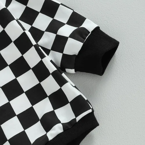 Miniatura 27 de Karuedoo Sudadera a cuadros para bebé niño y niña, mameluco de gran tamaño, manga larga, con burbujas, ropa neutra para otoño