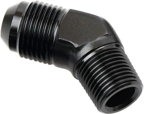 Miniatura 54 de Adaptador de tubo de manguera de combustible de aluminio recto 16AN acampanado a 3/4" NPT macho Unión de rosca negro