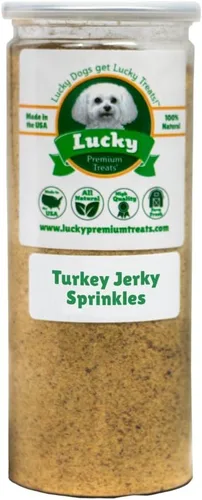 Miniatura 12 de Lucky Premium - Gránulos de atún – Decoración de comida para perros hecha con atún real, condimento para añadir sabor a cada comida (16 onzas)