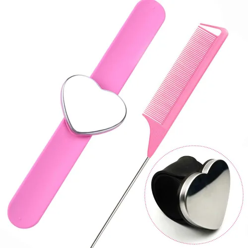 Banda trenzada y peine magnético trenzado pulsera con peine de separación, pinzas para el pelo, pulsera magnética para estilista, banda de trenzado,