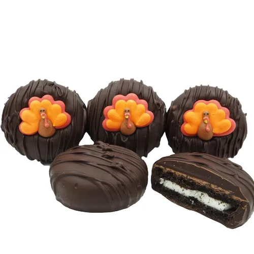 Miniatura 30 de Galletas de la marca Philadelphia Candies cubiertos por ambos lados de chocolate negro y con leche, y crema de cacahuete de la marca Nutter Butter