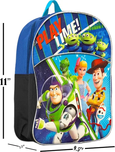 Miniatura 2 de Disney Toy Story 4 Mini mochila preescolar para niños pequeños (11 pulgadas) Paquete de 2 piezas con bolsa escolar de Toy Story con zumbido, madera
