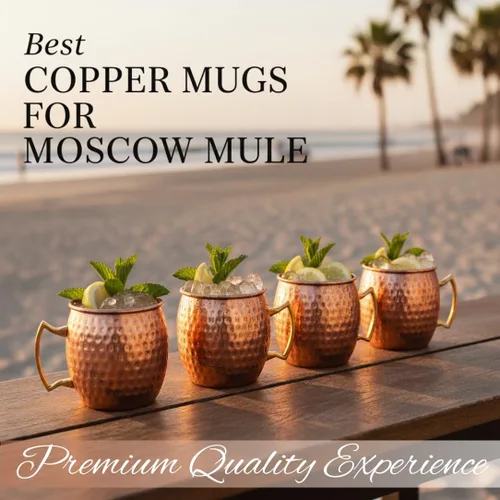 Miniatura 6 de Juego de 2 tazas Moscow Mule de 16 onzas, tazas de cobre puro para exteriores, tazas de cobre para mulas de Moscú, tazas de cobre, tazas de cobre