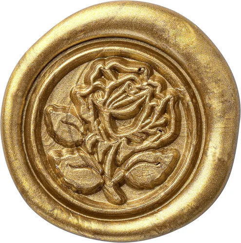 Miniatura 5 de Yoption 12 varillas de cera de sellado con mechas, tótem de oro antiguo manuscrito de fuego para sello de cera (oro antiguo)