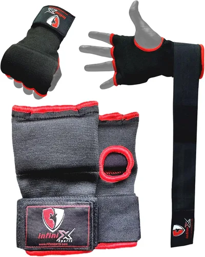 Miniatura 9 de Guantes interiores de gel para boxeo, vendajes acolchados elásticos debajo de los mitones, envolturas rápidas para niños, hombres y mujeres