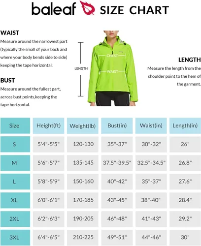 Miniatura 6 de BALEAF Chaquetas impermeables para mujer, cortavientos resistentes al viento, para correr, ligeras, reflectantes, plegables, con capucha