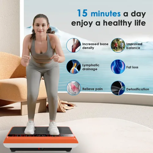 Miniatura 2 de Natini Vibration Plate Exercise Machine - Power Vibrating Plate for Lymphatic Drainage,Whole Boday Workout Machine for Women Weight Loss Home