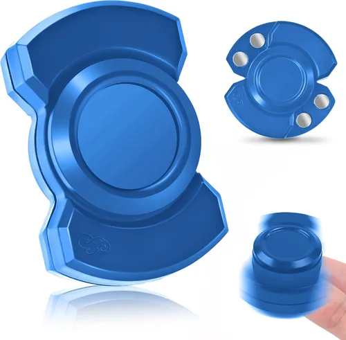Miniatura 14 de Juguete giratorio 3 en 1 para adultos, deslizador de metal, con clicker, magnético para hombres adultos, juguete de escritorio de oficina, alivio