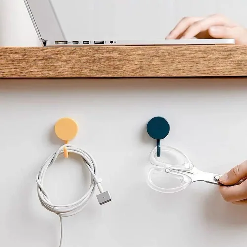 Miniatura 2 de Paquete de 6 ganchos adhesivos, bonitos ganchos para llaves para decoración de pared, para colgar sombrero, toalla, llave, gancho de toalla