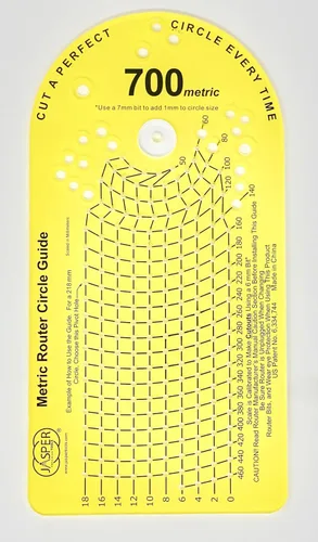 Jasper 700 - Plantilla de corte circular métrico para enrutadores de inmersión estándar, corta círculos perfectos de 1.969 in a 15.984 in - El kit