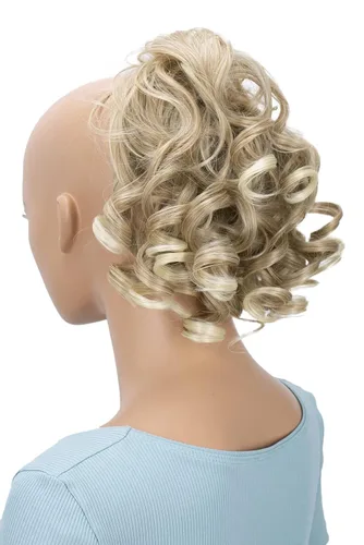 Miniatura 21 de CAISHA - Postizo Jumbo de Cabello Elástico para Recogidos Voluminosos y Rizos Desaliñados, Color Rubio Claro, G5L rubio claro #22T613 G5L