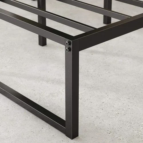 Miniatura 4 de Zinus plataforma de cama/Base de colchón de 14 pulgadas, no necesita sommier/soporte de rejilla de acero, cama doble, Acero, Negro