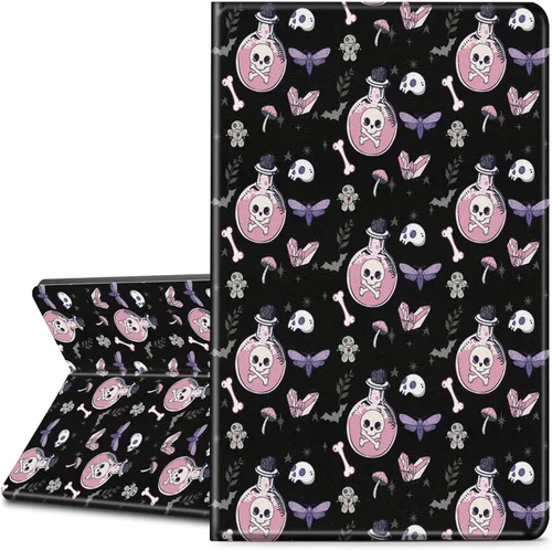 Miniatura 6 de Funda para tablet Kindle Fire 7 2022/2023, funda giratoria inteligente de 360 grados, soporte giratorio, cubierta de cuero suave, apagado automático