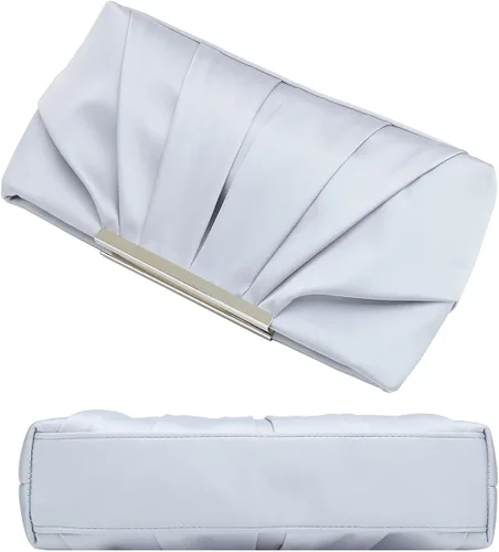 Miniatura 5 de CHARMING TAILOR Bolso de noche elegante plisado de satén formal simple y elegante para mujer