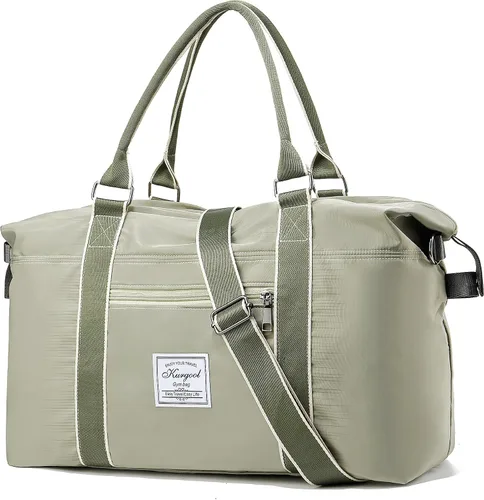 Miniatura 85 de Bolsa de gimnasio con bolsillo húmedo, bolsa de viaje plegable para mujer, bolsa de viaje impermeable para viajes, gimnasio, yoga