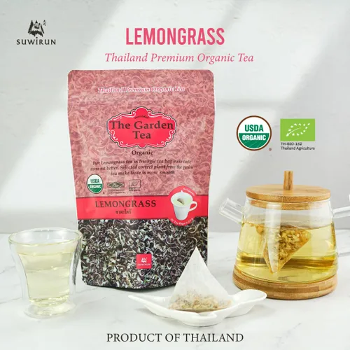Miniatura 4 de Suwirun Té orgánico de citronela, 25 bolsas, producto de Tailandia, té de hierbas cítrico y refrescante, sin cafeína, sin calorías, alivia