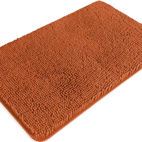 Miniatura 610 de Alfombra de baño pequeña de 12 x 18 pulgadas, lavable y absorbente, antideslizante, alfombra de baño de felpilla gruesa y suave para baño, ducha