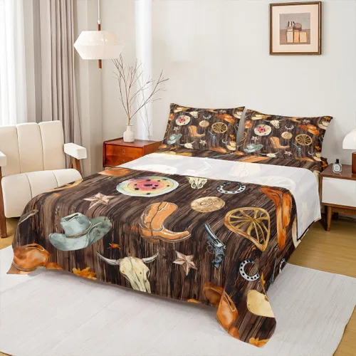 Miniatura 11 de Juego de sábanas de dibujos animados para niños, tamaño King, bonito juego de ropa de cama de esquí de animales árticos, decoración de habitación