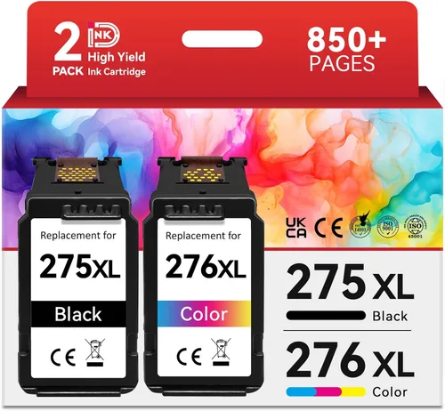 PG-275XL CL-276XL Compatible con cartuchos de tinta Canon 275 y 276 Paquete combinado PG 275 CL 276 XL para Canon Pixma TR4720 TS3720 TS3522 TS3520