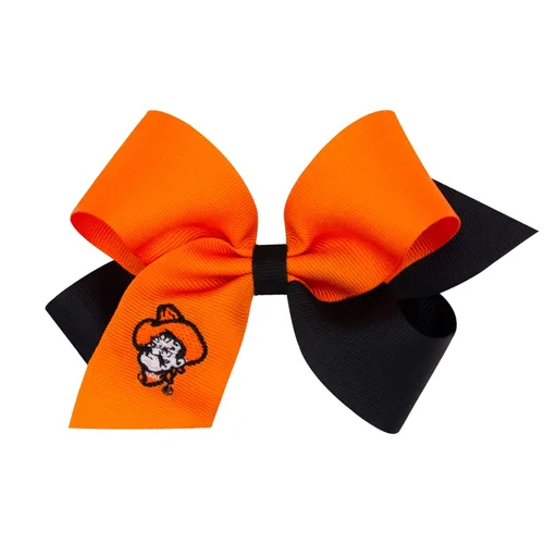 Miniatura 64 de Divine Creations - Lazo para el pelo de dos tonos para niñas con temática universitaria para el día del juego, por Wee Ones en un clip WeeStay