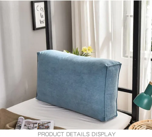 Miniatura 8 de Almohadas para cabecero, almohada de lectura, cojín grande para cabecero, respaldo de cama, soporte de posicionamiento con funda extraíble Gris claro