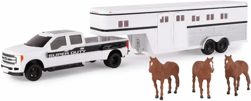 Miniatura 7 de ERTL - Juego de juguetes de camioneta y tractor Ford F350 - Escala 1:32 - Incluye juguete de tractor John Deere, juguete de camioneta Ford F350