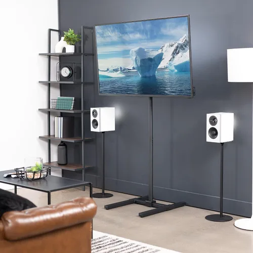 Miniatura 8 de VIVO Soporte de piso para TV para pantallas de 13 a 50 pulgadas de hasta 44 libras, LCD LED OLED 4K Smart planas y curvas, paneles de monitor, VESA