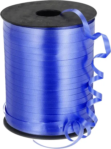 PATIKIL Cinta rizadora de 500 yardas, cuerda metálica de 3/16 pulgadas para decoración de fiestas, envoltura de regalos, manualidades, azul Azul