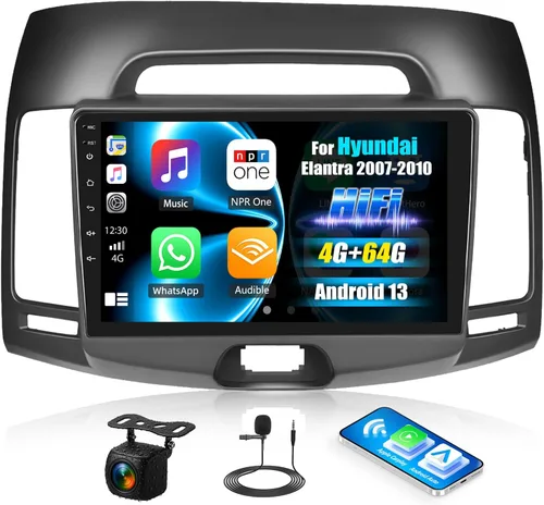 Miniatura 10 de [8 Core 4G+64G] Radio de coche para Hyundai Elantra 2007-2010 con Carplay inalámbrico Android Auto, pantalla táctil de 9 pulgadas, Android 15